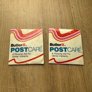Vintage NEW Butler Post Care A Flossing Aid For Dental‎ Implants 2 Pack USA